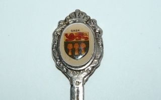 WildWoodHome   Saskatchewan Coat of Arms Crest Souvenir Spoon