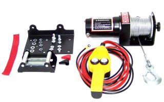   2000 LB CAPACITY POWER CABLE ATV WINCH KIT 12 VOLT RECOVERY TOWING TOW