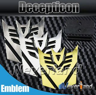 3D 3 Color Transformers Decepticon Car Front Grille Emblem Metal 