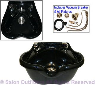 Acrylic Fiber Shampoo Bowl Sink Heart Shape Black Hair Beauty Salon 
