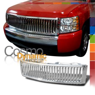 CHEVY SILVERADO PICKUP TRUCK CHROME VERTICAL STYLE FRONT GRILLE GRILL 