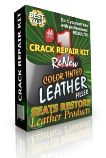 LIGHT GRAY Crack Filler Kits, Easy Repair, Fills Leather/Vinyl Crack 