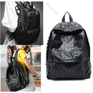   Leather Backpack Packsack Handbag Shoulder School/Travel Bag Satchel