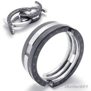   Steel love forever Mens Ring US Size 8,9,10,11,12,1​3 US520954