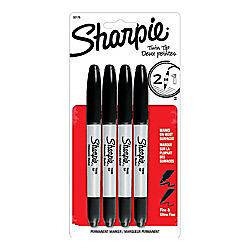   in 1 Twin Tip Black Permanent Markers, Fine & Ultra Fine Tips