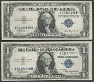   PAIR$1 1935 A SILVERblue sealSUPERB GEMretail value is $150