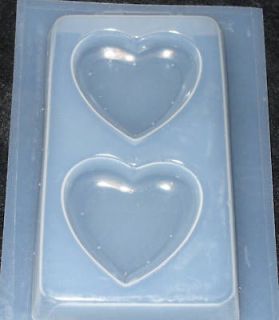 Resin Mold 2 53mm Hearts 2 Count Jewelry Heart Pendant Epoxy Molds 