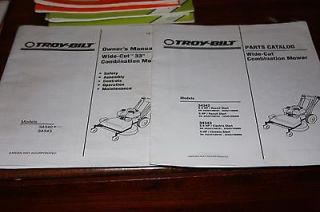 Troy Bilt Owners Manual for Wide Cut 33 Combination Mower with Parts 