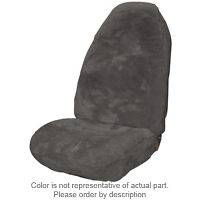 Universal High Back Bucket Seat Covers Sheepskin Charcoal Grey color