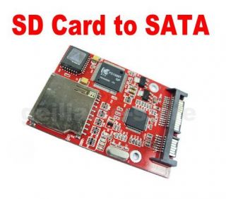 SD SDHC Secure Digital MMC to SATA Converter Adapter Work Winodws Mac 