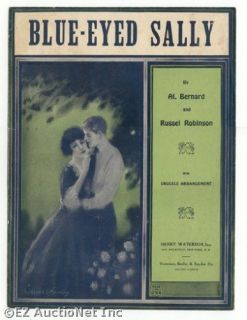   Sheet Music Blue Eyed Sally A. Bernard R. Robinson Ukulele RARE