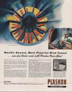 1944 VINTAGE PLASKON RESIN GLUE WORLDS NEWEST MOST POWERFUL WIND 