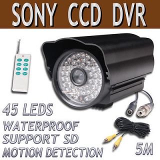 45 LEDs Sony CCD Waterproof IR Security Camera DVR CCTV Video System 