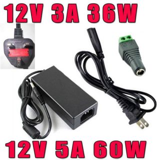 12V 3A/5A 36W/60W DC Power Supply Adapter transformer for LED strip 