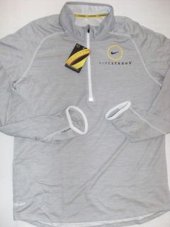   Livestrong Running Cycling Long Sleeve 1/4 Zip Fitted Gray Shirt XL