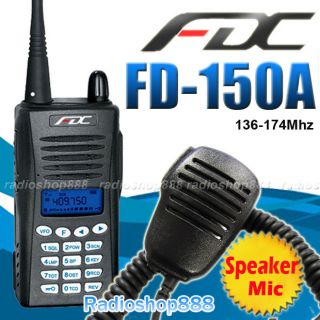 FDC FD 150A VHF 136 174Mhz Radio + Speaker Mic 41 27M