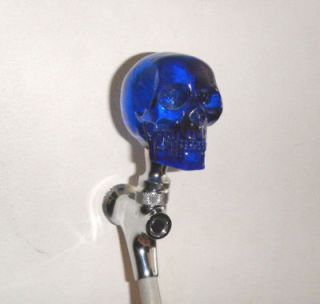 clear Blue skull beer Tap handle kegerator Unique bar