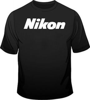 Vintage, Classic Camera, Nikon, 100% Cotton, Black T Shirt, XL