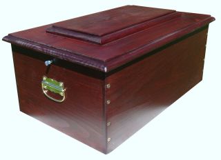 Wooden Wood Pet Casket   22   Rosewood   MADE IN USA