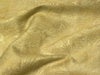Patio RV Boat Upholstery Fabric Gold & Ivory Leaves