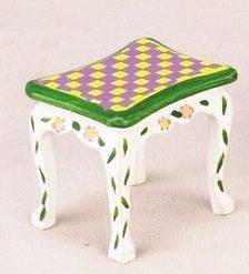   MINI miniature handpainted CHECKERS TABLE end table designed GAME