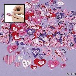 25 Valentine Hearts Foam Self adhesive Pink Purple Kid