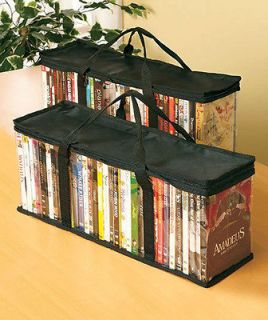   DVD Clear Vinyl Storage Holder Case Media Game Tote Organizing Bags