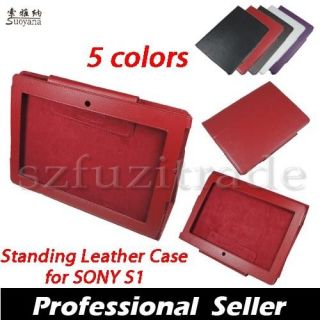 NEW Red Magnetic Flip Folio Stand PU Leather Case Cover For SONY 