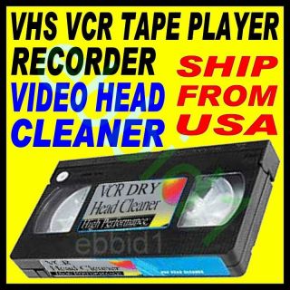 NEW VHS VCR VIDEO PLAYER RECORDER DRY TAPE HEAD CLEANER