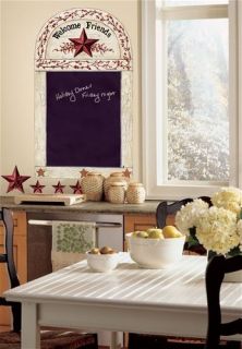 Country Chalkboard Antique Star Giant Wall Decals Stickers Decor