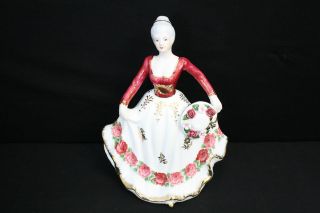 Vintage? Porcelain Figurine,Gold trim,Victorian Lady/Woman, made in 