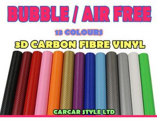 Bubble/AIR Free】ALL COLOUR /ALL SIZE 【Carbon Fibre Vinyl】Wrap 