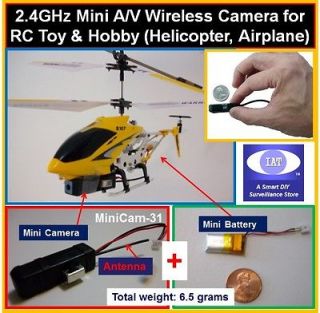   Wireless A/V Camera for RC Toy Helicopter Plane Airplane Car NTSC PAL