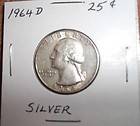 1964D Silver Washington Quarter
