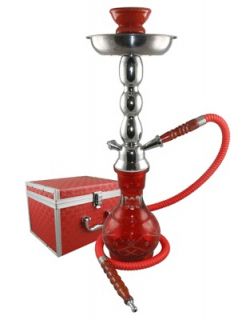 18 2 Hose Ruby Hookah Kit with Case & FREE CHARCOAL