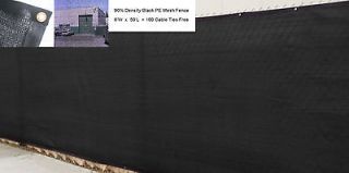 Costdot Privacy Screen Fence Black Mesh Windscreen Backyard 6ft x 50 