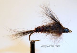  Rogers Black Mayfly Nymph #10 (Fishing Flies from Oregon