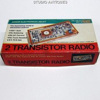 TRANSISTOR AM RADIO Vintage 1970s JAPAN JUNIOR ELECTRONICS KIT 