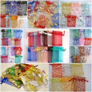 Assorted Mixed Organza Wedding Favor Gift Bags Pouches