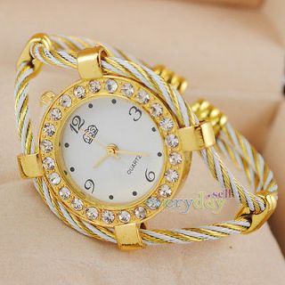 2012 Fashion & Gorgeous Womens Bracelet Wrist Watch New Design Crystal 