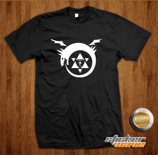 Fullmetal Alchemist T Shirt   White & Black   S,M,L,XL,2XL,3​XL