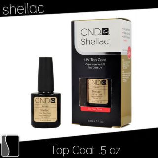 CND Shellac TOP COAT Gel UV Nail Polish 0.5 oz Manicure Soak Off 