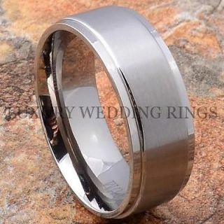 Titanium Wedding Band Ring Mens Jewelry Matte Size 6 13