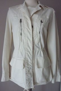   IVORY WHITE Safari Parka Summer Spring Jacket Coat UK M XL £59.99