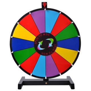  Editable 18 Color Prize Wheel of Fortune Design Carnival Spin Game