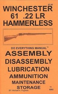 WINCHESTER MODEL 61 22LR HAMMERLESS DO EVERYTHING MANUAL NEW ASSEMBLY 