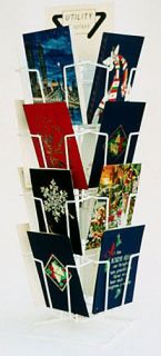 New White  16 Overlapping Vertical Pocket 5 x 7 Greeting Card 