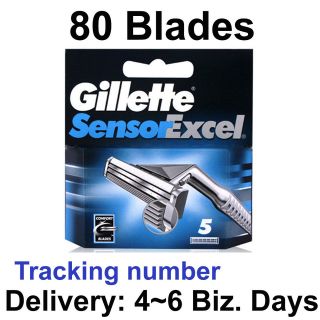 Express Shipping] Gillette Sensor Excel Razor 80 Blades Cartridges 
