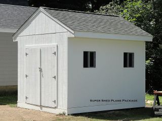 Custom Design Shed Plans, 10x12 Medium Salbox Barn Building Plans 