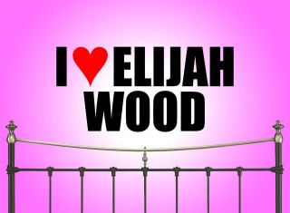 love Elijah Wood Giant Heart Wall Sticker Mrs/Number One/1 Fan